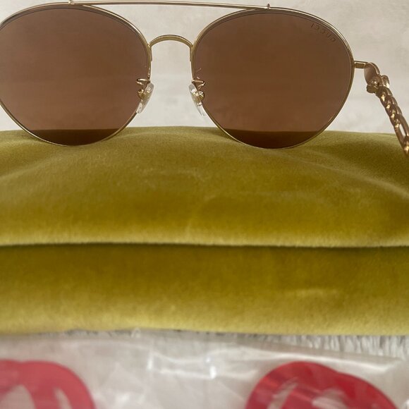 Gucci 61MM GG Charm Aviator Sunglasses GG0725S main image 8